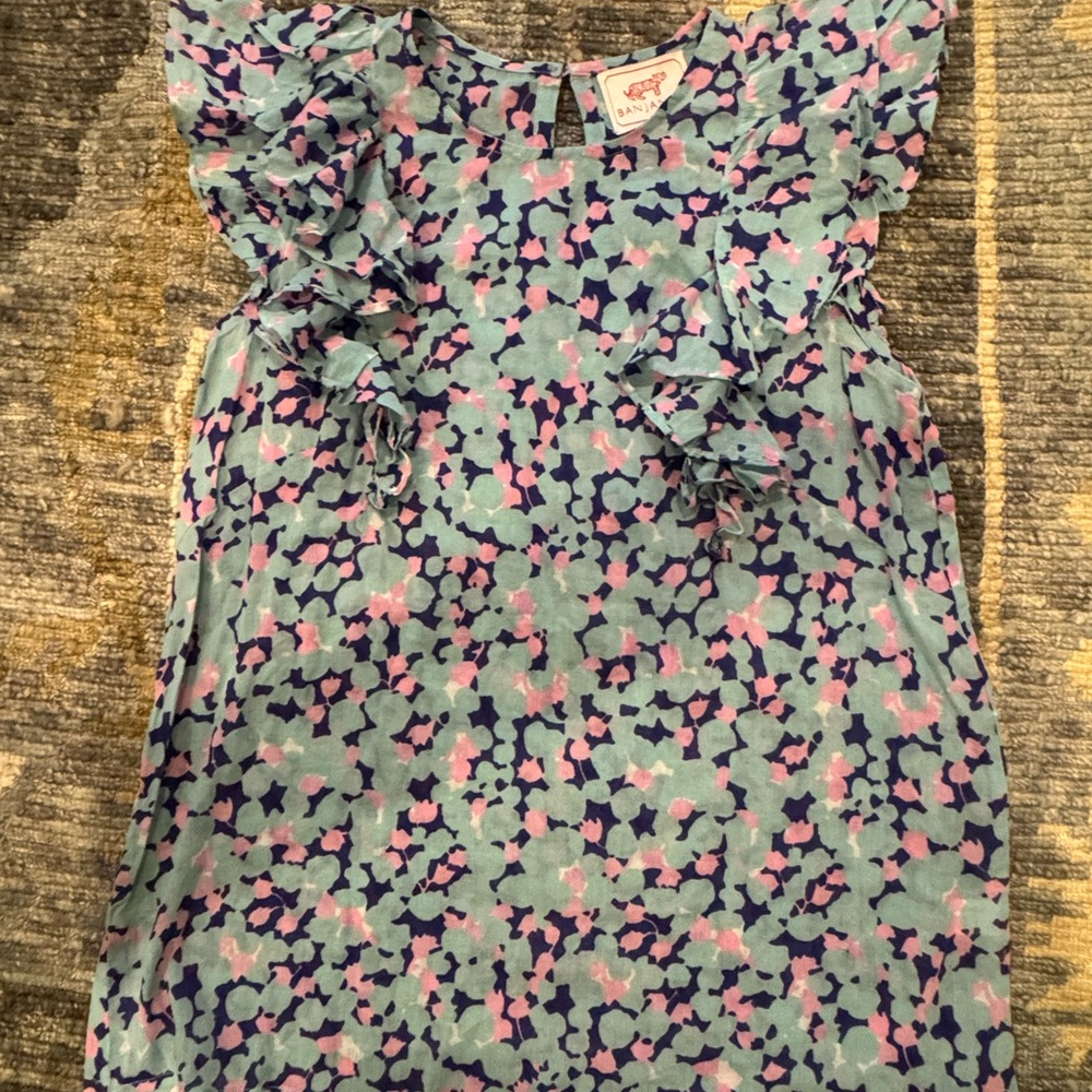 Banjanan Floral Ruffle Sleeve Top Small
